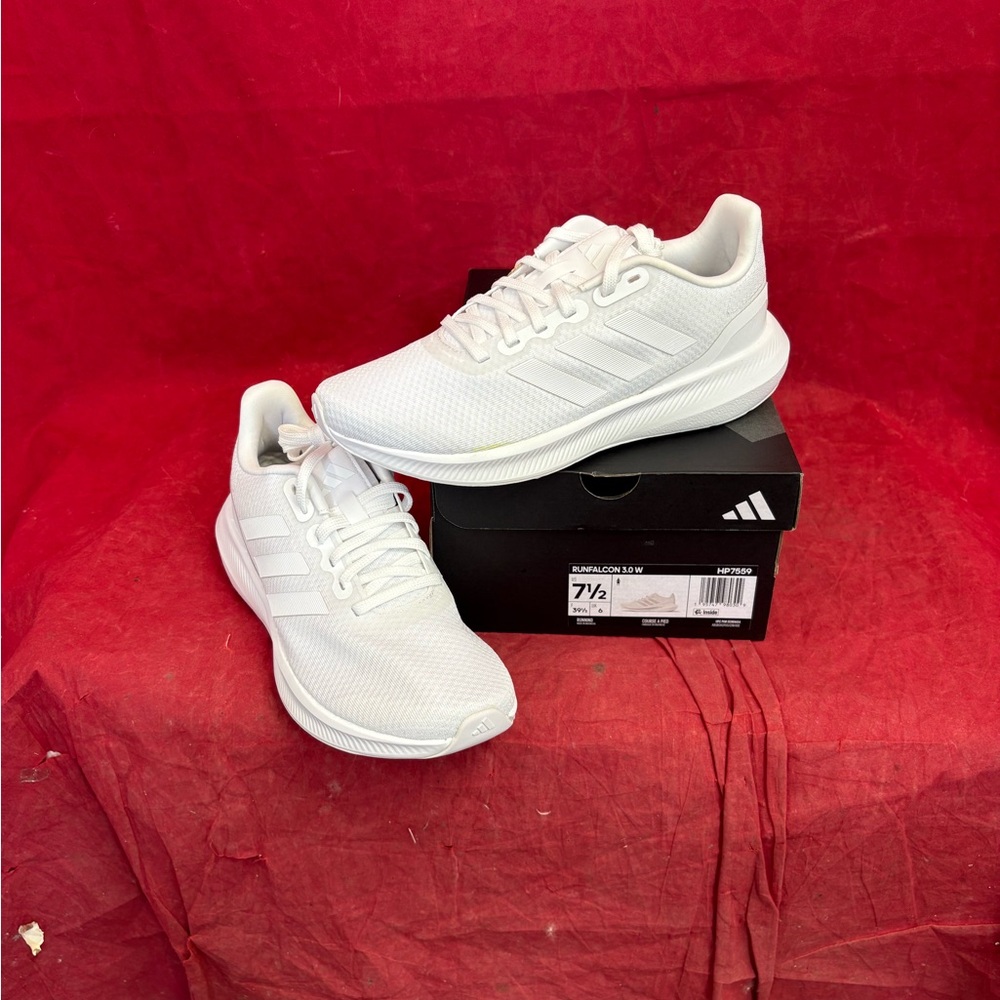 Adidas RunFalcon 3.0  Women’s Running Shoe Athletic Sneaker White Trainer Sz 7.5